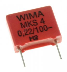 Wima Mks4 Pulse Capacitor - 0,22uf-100v Mks4-capacitor P=7,5mm 220nf Wima Mks4 Pulse Capacitor - 0,22uf-100v Mks4-capacitor P=7,5mm 220nf