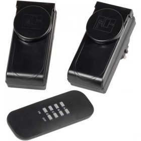 Vivanco Rc Radio Power Outlet - Fss 21000b Ip44 Outdoor Remote Control Set, 1.000w, Black