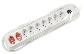 Brennenstuhl Nine-way Trailing Socket - Eco-line Steckdosenleiste 9-fach Weiss 2m *ch*