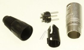 Neutrik Xlr Plug - Xlr 3 Pole Male Cable Connector With Nickel Housing And Silv