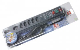 Brennenstuhl Overvoltage Protection Trailing Socket 7-way - Secure-tec 19.500a Überspannungsschutz-steckdosenl. Akustik 7-fach *ch*