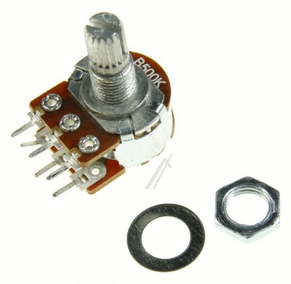 Sr Passives Stereo Carbon Pot Log - 500k-0,125w Drehpoti Stereo Logarith Ø=6mm -rohs-konform-