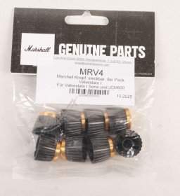 Marshall Button - Mr-v4 Potentiometer Knob Assortment Vpe=8pcs Pluggable With Gold Cap Marshall Button - Mr-v4 Potentiometer Knob Assortment Vpe=8pcs Pluggable With Gold Cap