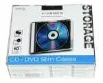 VIVANCO CD-Organiser CD SLIM 10B CD SLIM CASE FOR EINE CD, 10ER PACK, BLACK 31695