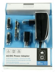 Vivanco Stabilized Power Supply - Pah 30 35986 Universal Power Adaptor- Charger + Usb 2250ma 27w