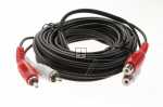 COM 2xPhono Plug/2xPhono Socket Adaptable for AUDI O LEAD 2X RCA-PLUG / 2X RCA-SOCKET, 5,0M.