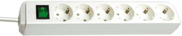 BRENNENSTUHL 6 Way Socket Outlet Switch ECO-LINE 6 WAY EXTENSION LEAD WITH ON-OFF SWITCH, 3M,