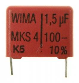 Wima Mks4 Pulse Capacitor - 1,5uf-100v Mks4-capacitor P=15mm Wima Mks4 Pulse Capacitor - 1,5uf-100v Mks4-capacitor P=15mm