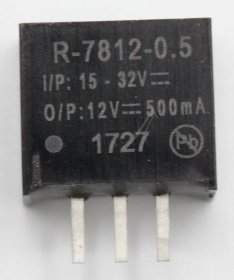 Recom Fixed Voltage Regulator - Dc-dc-converter 15-32v:12v 0,5a Sip3
