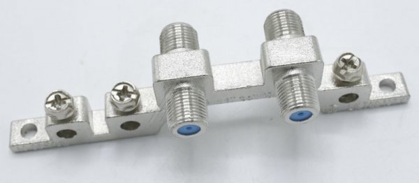 Fuba Earth Connection Block Sat - Efd 072 2x F-doppelkupplung Mit Erdungsklemme