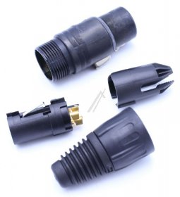 Neutrik Xlr Coupler - 3 Polige Kabelbuchse Mit Schwarz-verchromtem Gehause Und Gol