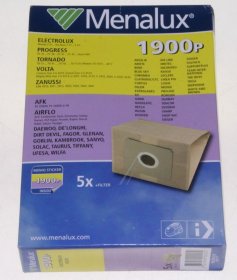Vacuum Cleaner Bags - 1900p Dust Bags X 5 + 1 Mcf +1 Mf To Cut [Electrolux Aeg]