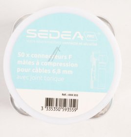 Sedea Coaxial Adaptor - Cordon Rj45 Vers Coaxial 9,52 Male.2m +raccord Fiche F