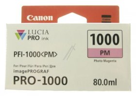 Canon Cartridge - Pfi-1000pm 0551c001 Ink Cartridge Photo Magenta 80ml Canon Cartridge - Pfi-1000pm 0551c001 Ink Cartridge Photo Magenta 80ml