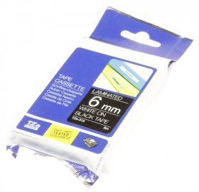 Brother Colour Cartridge - Tze315 Label Tape White On Black 6mm-8m Laminated Brother