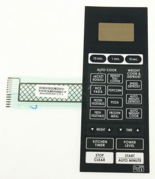 Galanz Rubber Contact - 253069003016 Thin Film Switch For R270wm-slm-rdm-km