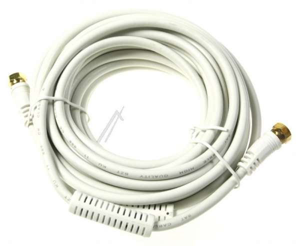 Asci Sat Connecting Cable - F-anschluÃ?kabel 7,50m, WeiÃ?, Mantelstromfilter