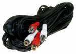 Com 2xphono Plug/2xphono Socket - 2xphono Plug-2xphono Socket 10,0m Black Stereo