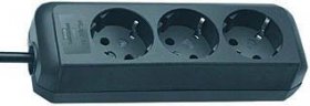 Brennenstuhl Three-way Trailing Socket - Eco-line 3-way Trailing Socket - Black, 1,5m