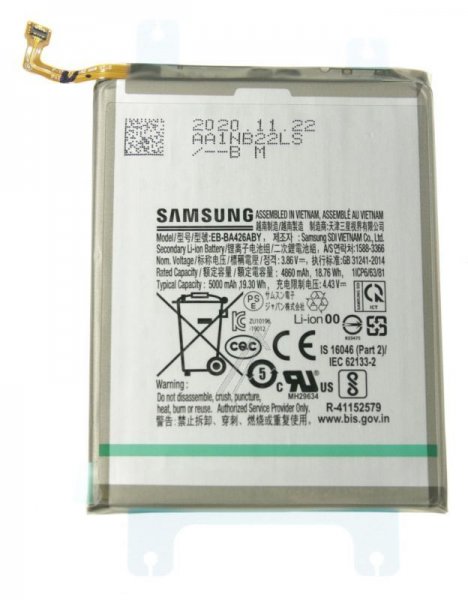 Samsung Phone Battery Packs - Eb-ba426aby Gh82-24377a Svc Batt Assembly-eb-ba426aby eue 4860 30