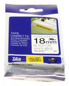 Brother Colour Cartridge - Tzes241 Label Tape Black On White 18mm-8m Laminated Extra Strong Adhesive