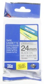 Brother Colour Cartridge - Tzem951 Black On Silver Metallic Matte 24mm-8m Laminated Tape B
