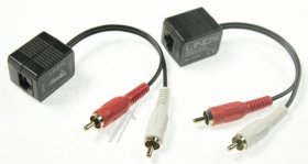 Lindy Cable/plugs/adapter - Stereo Audio Extender Cat.5-6, Rj45 - 2x Suitable For Rca