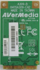 AVerMedia - WLAN - A309-B - 0405A309-C42 - Mini PCIe AVerMedia - WLAN - A309-B - 0405A309-C42 - Mini PCIe