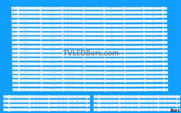 Barz LED Backlight Array Sony KDL-75W855C KDL-75W857C KDL-75W859C S750HF59 V0 75" 750TV07 + 750TV08 V1 28pcs