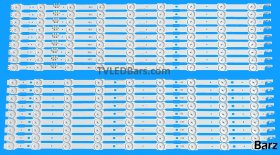 Samsung LED Backlight Array Samsung BN96-33495A + BN96-33496A 65" CY-VH065FGLV2H 2014SVS65_CURVED_3228_R09 L09 18pcs