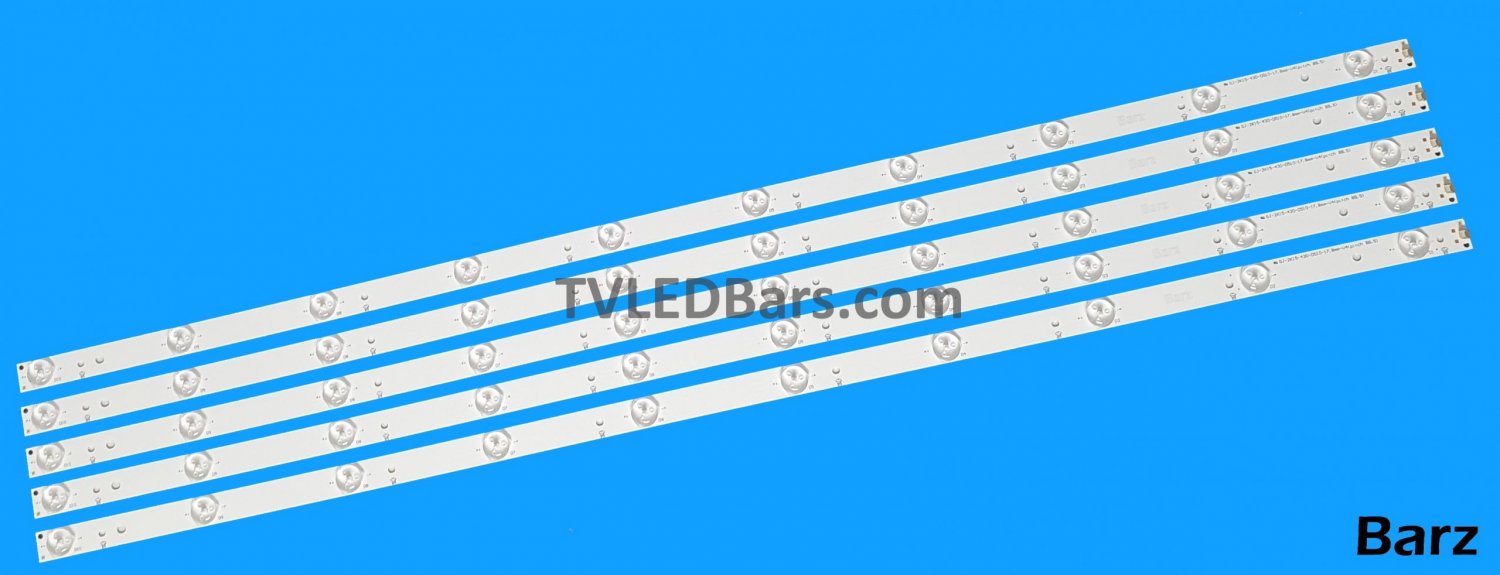 Barz LED Backlight Array Philips 43PUT4900/12 43" TPT430U3 TPT430H3 GJ-2K15-430-D510-17.8MM-V3 5pcs