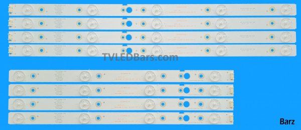 Barz LED Backlight Array LG 43UJ620V LC430DGJ-SKA4 CRH-A4330300104L6CN + CRH-A4330300105R6CN 8pcs