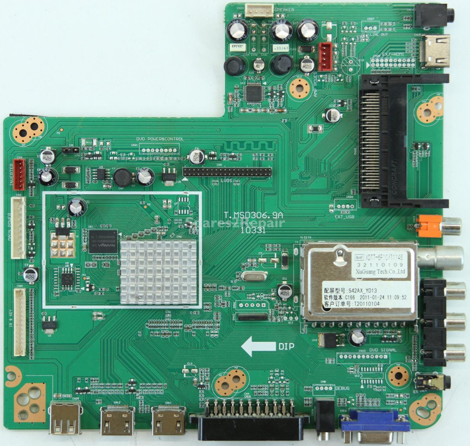 Bush BPDP42HD2 - Main AV - T.MSD306.9A - 10331