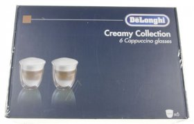 Cups - Dlsc301 6 Cappuccino Glasses Creamy Collection [Delonghi]