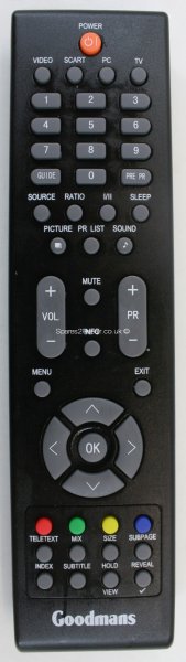 Goodmans B8080124-1 Remote Control (Original)