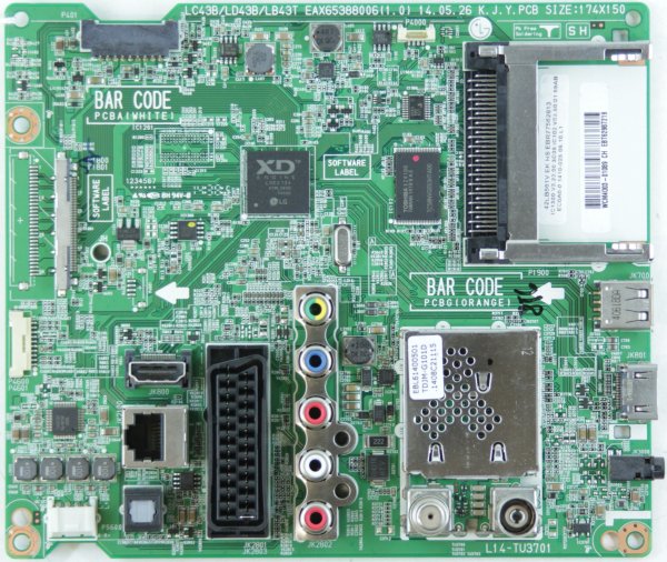 LG 42LB561V - Main AV - EBT62987219 - EBR77562813 - EAX65388006 (1.0) - L14-TU3701 - LC43B/LD43B/LB43T