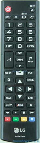 LG AKB74475490 Remote Control (Genuine) (New)