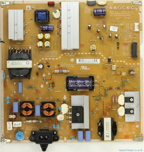 LG 65UH650V - Power Supply - EAY64210801 - EAX66796301(1.7) - REV 1.1 - LGP6065L-16UL6