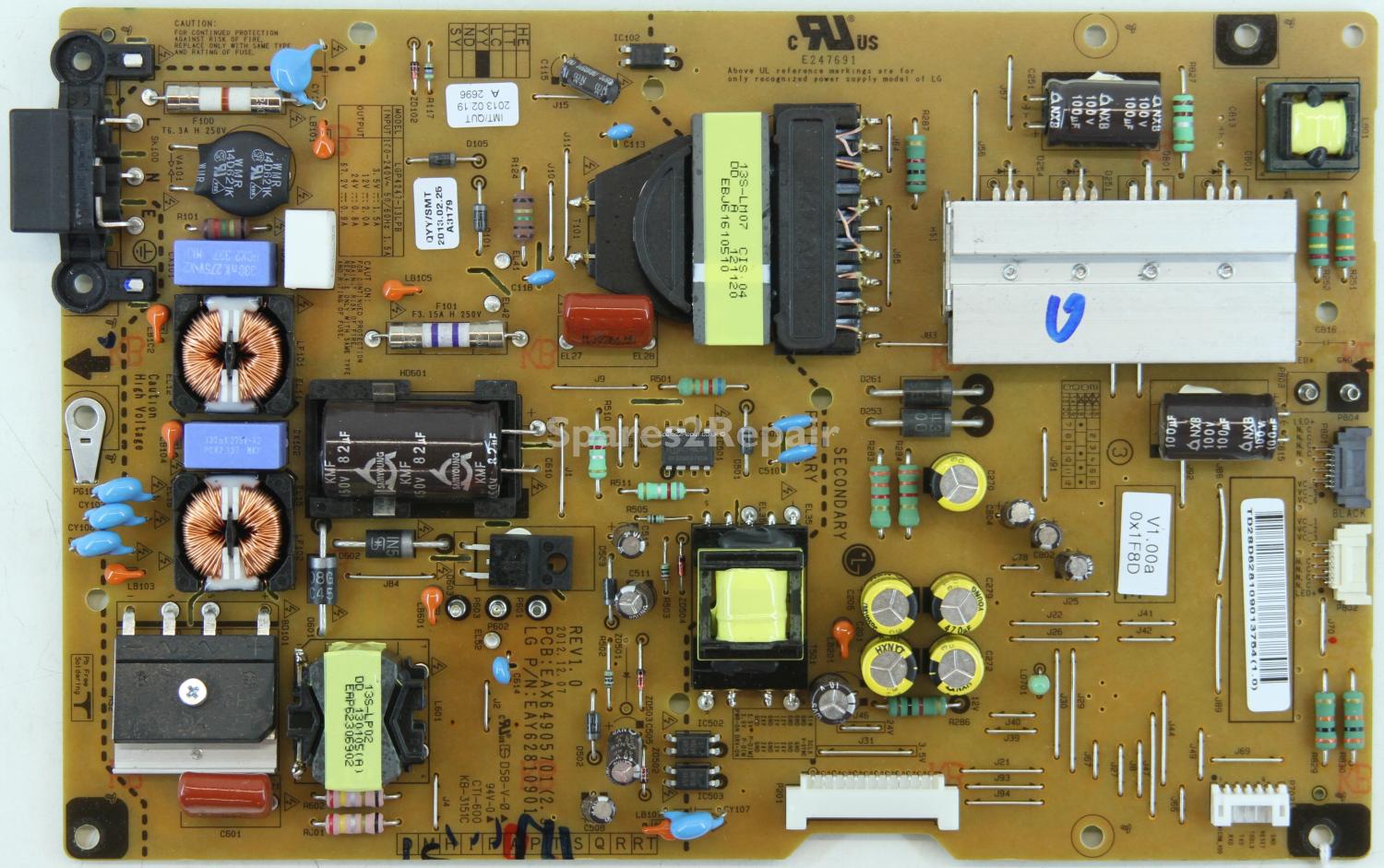 Carte D'Alimentation (PSU) Pour TV LG 47LA660S - Réf EAY62810901 / EAX64905701(2.6)