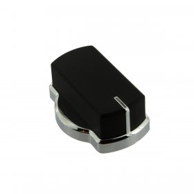 Compatible for Stoves, Belling, New World GHU60GE MK2 ST Type Black & Chrome Knob Assembly