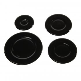 Universal Gas Hob 100mm, 75mm, 75mm & 55mm Burner Flame Cap Lid Kit (Pack of 4)