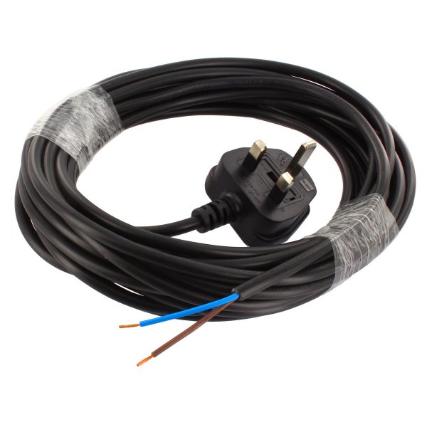 Universal Numatic, Oreck Black Cable & 13A Plug Assembly (2-Core x 0.75mm, 8.4m)