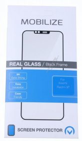 Mobilize Display Protective Plastic Film - Suitable For Mobilize Glass Screen Protector - Black Frame - Xiaomi Redmi 9t