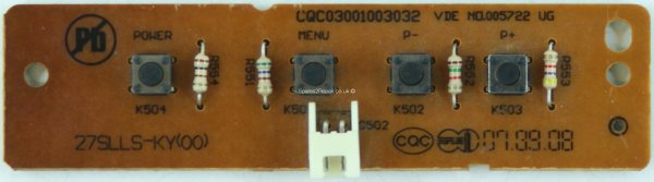 Onn LCD32ANGEL - Buttons - 27SLLS-KY(00) - CQC03001003032 (Without Plastic)