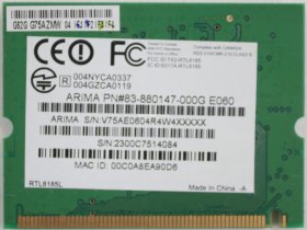 Realtek - WLAN - RTL8185L - Mini PCI Realtek - WLAN - RTL8185L - Mini PCI