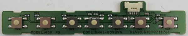 Samsung LE37A552P3R - Buttons - BN41-00989A - Rev 0.6 - CT071126 - 450 FUNCTION