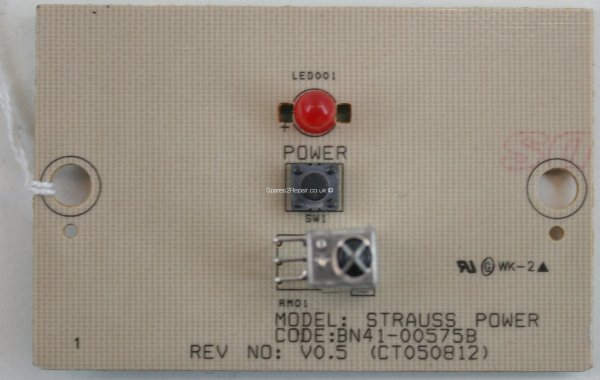 Samsung PS42E7HD - Power Button - BN41-00575B - V0.5 - CT050812 - STRAUSS POWER