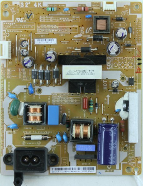 Samsung UE32EH4000W - PSU - BN44-00492A - Rev1.2 - PD32AV0_CSM - PSLF450A04A - SU10054-11034