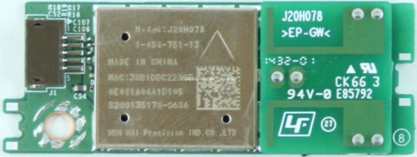 Sony KDL-40R483B - Bluetooth Module - 1-458-751-13 - J20H078 - REV.0 GP - CCAI13LP2130T3