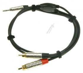 2xphono Plug/2xphono Socket - Rycc009 Stereo-audiocable, 2x Phono Plug- 2x Phono Plug 0.9m